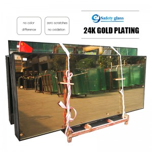 Высококачественное изоляционное стекло для наружных стен покрыто 24-каратным золотом и другими цветами, а также гибким изогнутым изоляционным стеклом